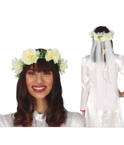 Blomsterkrans med slør