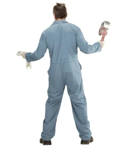 Blå overall kostume