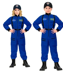 Blåt Astronaut kostume
