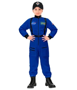 Blåt Astronaut kostume