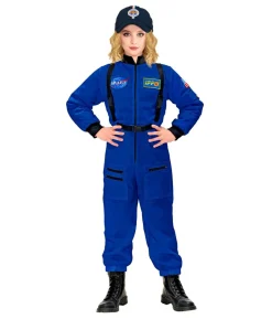 Blåt Astronaut kostume