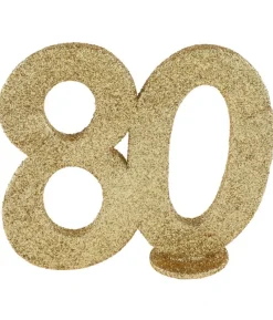 Borddekoration med guld glimmer, 80 år