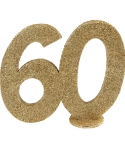 Borddekoration med guld glimmer, 60 år