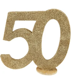 Borddekoration med guld glimmer, 50 år