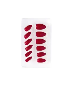 Bordeaux stiletto negle, 12 stk