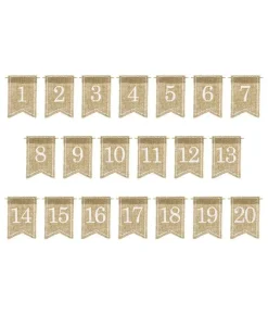 Bordnummer i hessian, 1 til 20