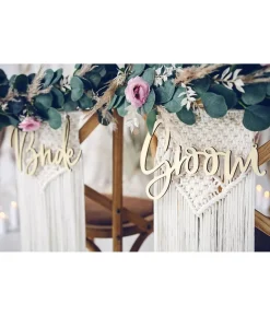 Bride og Groom stole skilte