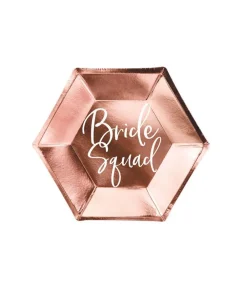 Bride Squad rose gold tallerkner