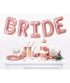 Bride Squad rose gold tallerkner