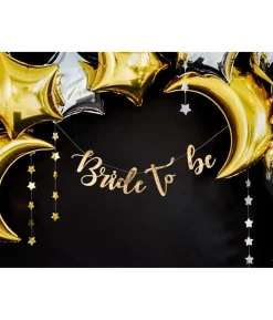 Bride to be banner, guld