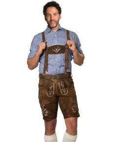 Brune korte lederhosen