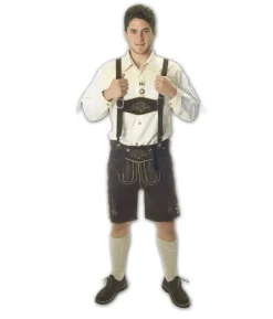 Brune lederhosen, korte