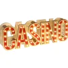 Casino træskilt med LED lys