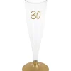 Champagneglas med guldfod, 30 år
