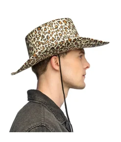 Cowboyhat med leopardmønster