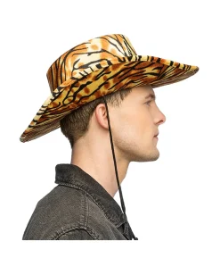 Cowboyhat med tigermønster