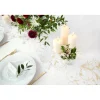 Creme Organza med guldmønster
