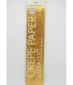 Crepe papir, metallic guld