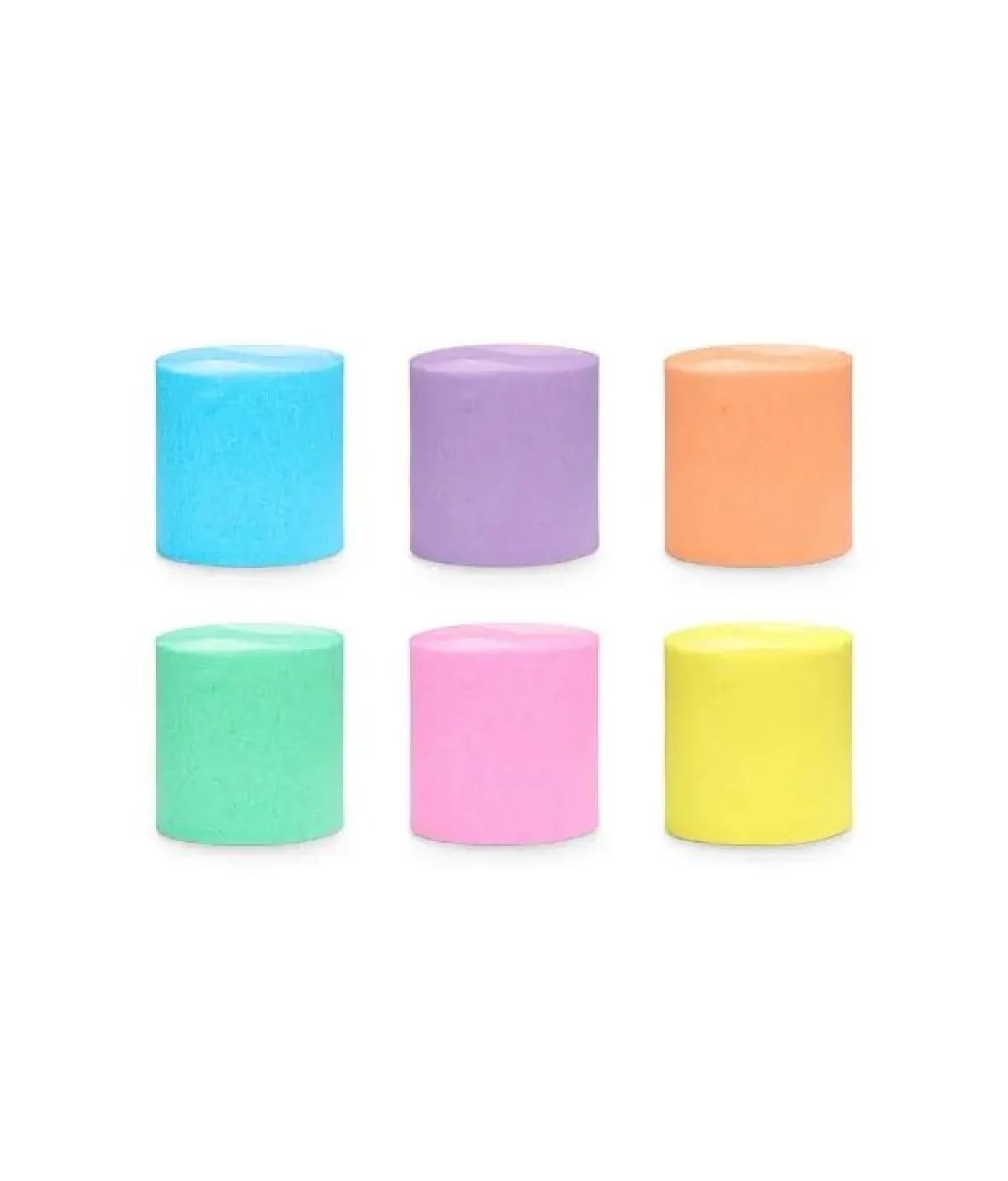Creperuller pastel regnbue mix, 6 stk