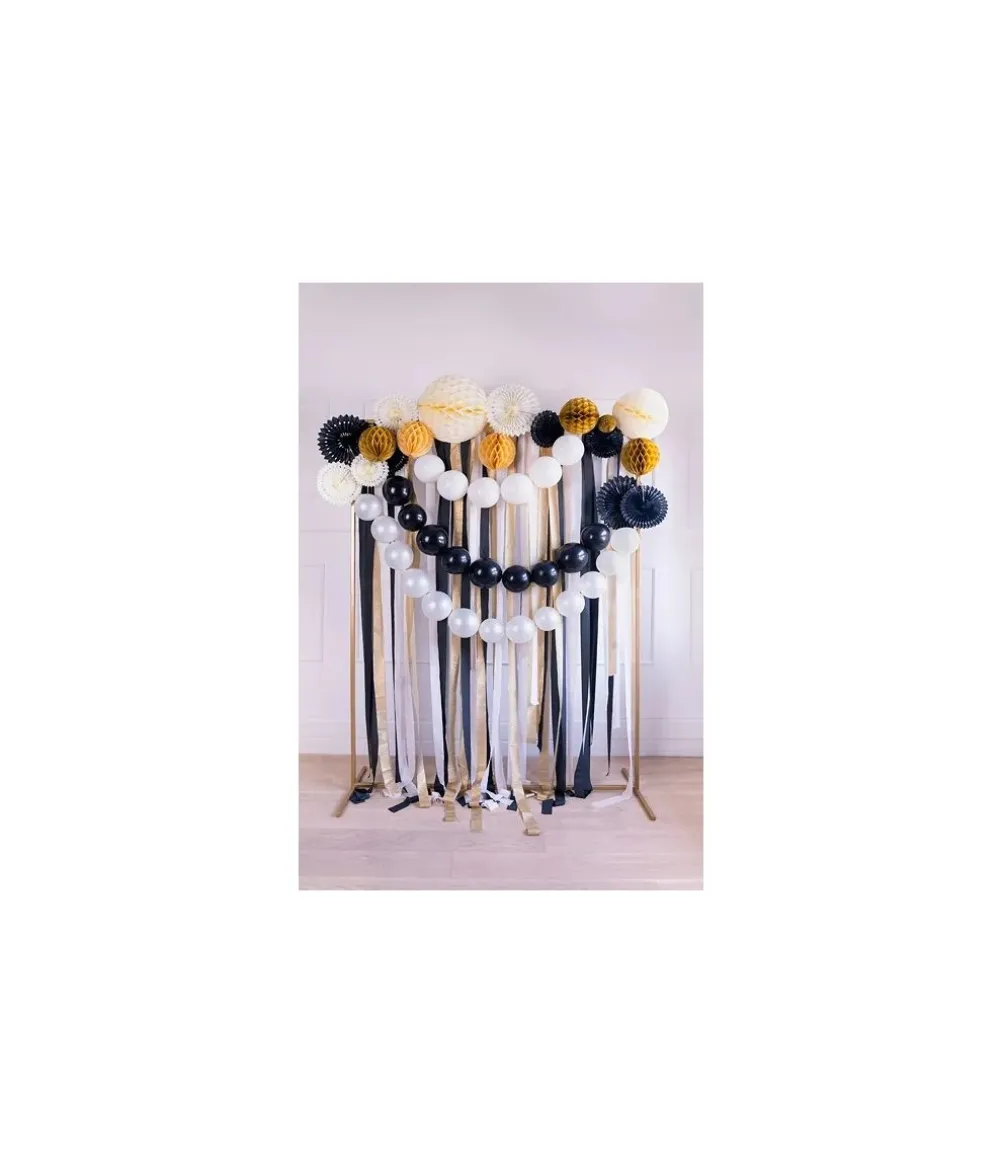 Creperuller sort/guld mix, 6 stk