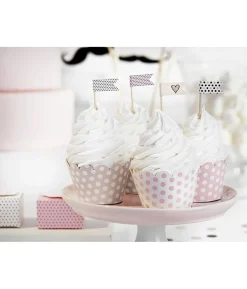 Cupcake omslag med prikker