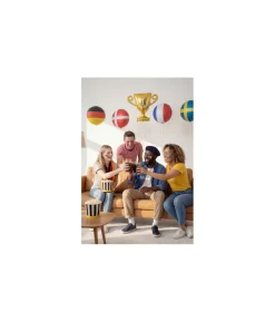 Dannebrog folieballon, 35 cm