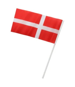 Danske flag på pind, 6 stk