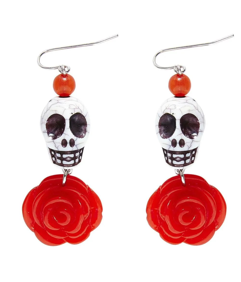 Day of the Dead øreringe med kranier
