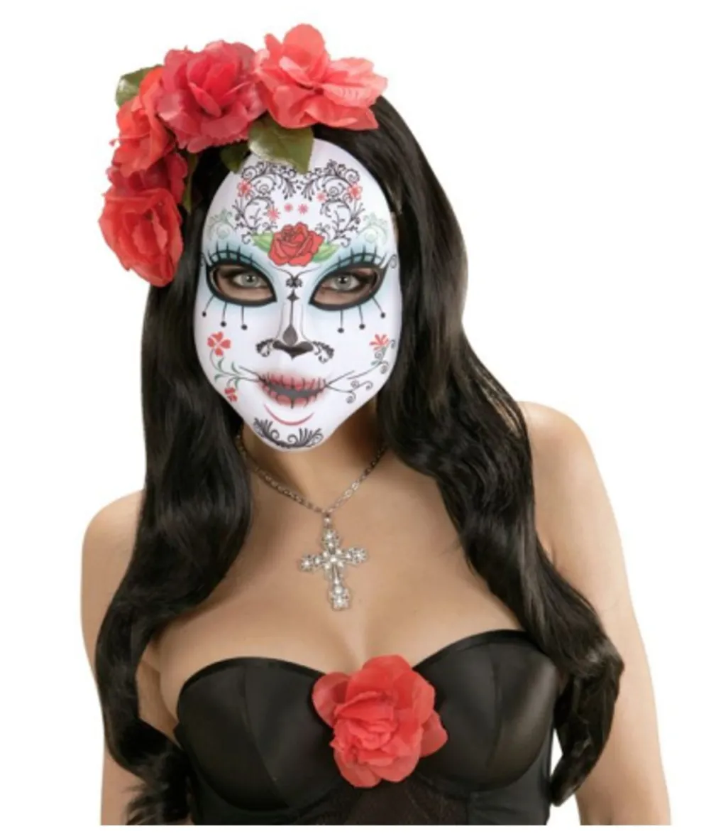 Dia De Los Muertos halvmaske