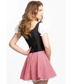 Dirndl Eva, rød og sort