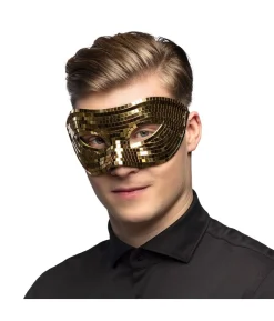 Disko øjenmaske, guld