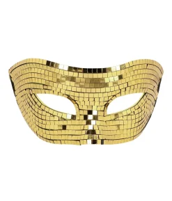 Disko øjenmaske, guld