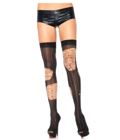 Distressed Striped stockings