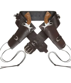Dobbelt revolverhylster, brun