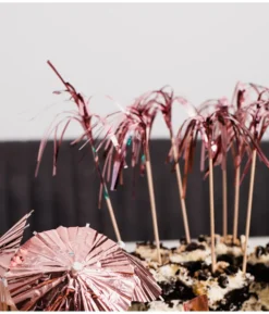 Drinksspinde med rose gold folie