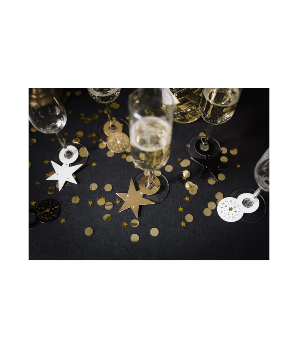 Drink tags Happy New Year, 6 stk
