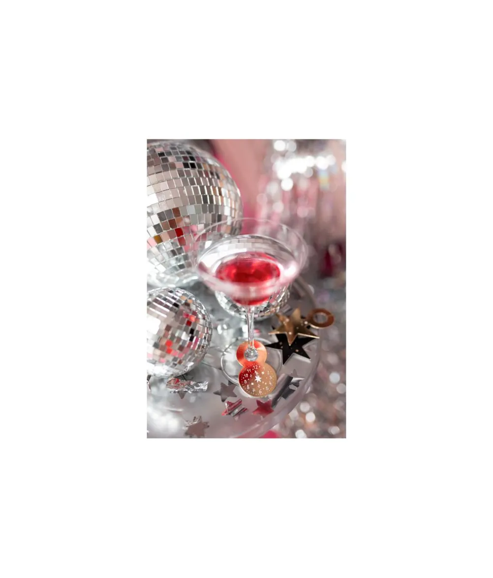 Drink tags Happy New Year, 6 stk