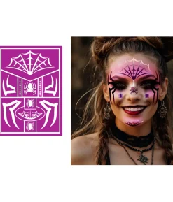 Edderkop makeup skabelon