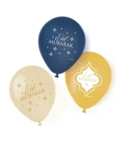 Eid Mubarak balloner, 6 stk.