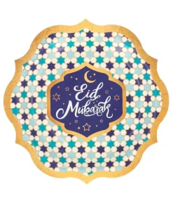 Eid Mubarak paptallerkner, 23 cm