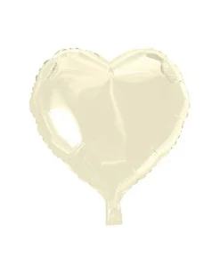 Elfenbenhvid folieballon, Hjerte
