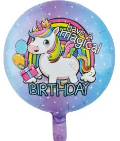 Enhjørning Magical Birthday folieballon, 46 cm