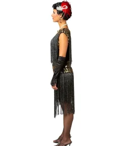 Flapper paillet kjole med frynser