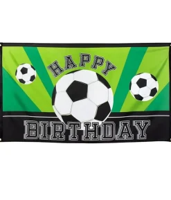 Fodbold flag HAPPY BIRTHDAY