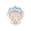 Folieballon baby boy ansigt