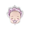 Folieballon baby girl ansigt