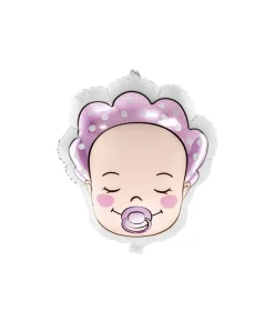 Folieballon baby girl ansigt