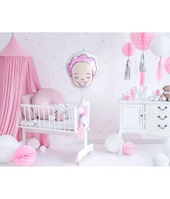 Folieballon baby girl ansigt