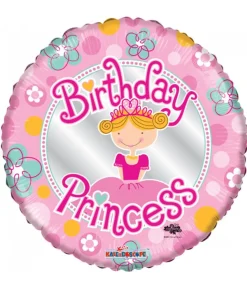 Folieballon Birthday Princess