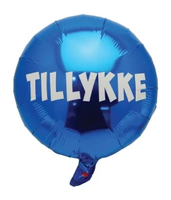 Folieballon blå Tillykke 35 cm